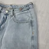 Denim shorts kvinnor avslappnad hög midja breda shorts jeans sommar