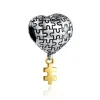 925 silver for pandora charms jewelry beads Bracelet New European Tree Key Lock Moon Heart DIY fine charm set