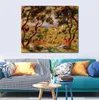 Canvas Art Handmade Oil Paintings of Pierre Auguste Renoir The Vineyards of Cagnes Garden Landscape Artwork for Restaurant Decor