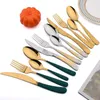 Dinnerware Sets 24Pcs Tableware Set Stainless Steel Knife Fork Spoon Western Flatware Wedding Cutlery