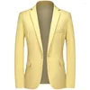 Costumes pour hommes 2023 mode décontractée Boutique affaires couleur unie costume de mariage Blazers veste robe manteau