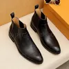 Zapatos de diseñador Martin Boots Hombres Botas Chelsea Trabajo de oficina de negocios Monogramas formales Zapatos de vestir Italia Marca Diseñador Fiesta Boda Botines Tamaño 38-45 con caja