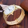 Wristwatches Fashion Simple Men's Watch Gold Silver Casual Quartz Women Mesh Stainless Steel Dress Watches For