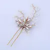 Hair Clips 1PCS Rhinestone Hairpins Wedding Jewelry Accessories Flower Crystal Bridal Women Ornament Head Decoration Pins
