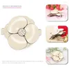 Fermagli per capelli Fine stile francese Barrette Clip per donne Ragazze Accessorio fiore rosa Ornamento in acetato di cellulosa Diadema