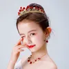 Hair Accessories Princess Girl's Tiara Kids Bride Crown Floral Wedding Bridal Hairbands Accesories Golden Jewelry Headdress