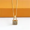 Classic Lock Designer heren hiphop titanium stalen ketting dames Valentijnsdag cadeau mode mode sieraden G3339