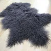 Carpets Genuine Tibetan Mongolian Lamb Sheepskin Curly Fur Rug Hide Pelt Throw Area Carpet Chair Cover Super Soft Fluffy