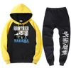 Survêtements pour hommes Jujutsu Kaisen Anime Brother Nakama Prints Hooded Pants Men Hoodie Harajuku Fur-Liner Hoody Fashion Trendy Clothes