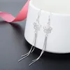 Stud Earrings Flower Moon Tassels Style Glam Fashion Good Jewerly For Women 2023 Gift In 925 Sterling Silver Super Deal
