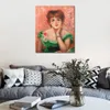 Słynne obrazy Pierre Auguste Renoir Jeanne Samary La Reverie impresjonistyczny krajobraz ręcznie malowany obraz olejny Home Decor