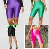 Damen-Shorts, hohe Taille, Yoga, Kompression, glänzend, dünn, Bauchkontrolle, kurze Leggings, Workout, sportlich, Sport, Fitnessstudio, Fitness