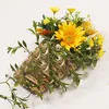 Fiori decorativi Girasole Gypsophila Cesto appeso a parete Porta frontale Ghirlanda Simulazione Fiore Decorazione margherita