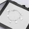 New high-quality designer charm bracelet Silver G Accessory bracelet Men's and women's bracelets Hip hop bracelet Valentine's Day gift G3336