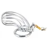 Male Chastity Equipment Stainless Steel Rooster Coop Male Metal Penis Ring Sex Toy Rooster Lock Bondage Adult Products