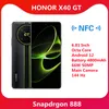 Original Honor X40 GT 5G Mobile Phone 6,81 дюйма Snapdrgon 888 Octa Core Android 12 батарея 4800 мАч 66 Вт 50 Мп Главная камера 144 Гц