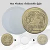 Arts and Crafts Fossil Euro American Round Moneta commemorativa Medaglia commemorativa del turismo in metallo