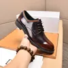 2023 Men's Dress Shoes Genuine Leather Formal Wedding Brand Elegant Suit Flats Fashion Party Business Oxfords Size 38-44