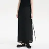 Skirts Chinese Retro Summer Sub-Cotton Linen One Piece Strap Long Skirt