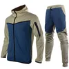 Damen-Trainingsanzug für Herren, Herren-Trainingsanzüge, Oberteile und Hosen für Herren, gerade Freizeitanzüge, Grün, Blau, Khaki, solide, mehrfarbige Polsterung, trendige High-Street-Wild-Jogginganzüge, Anzüge XL