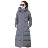 Broeken Winter Capuchon Katoen Gevoerde Slanke Lange Jas Oversized 4xl Dames Warme Dikke Parka's Sneeuwkleding Uitloper Jas Basic Effen Sobretudos