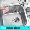 Haken 2X Magnetischer Schwammhalter für Küchenspüle Caddy Edelstahl Kein Bohren mit Klebstoffen Wasserdichtes Zubehör