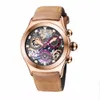 REEF TIGER/RT Skeleton Sport Watches for Men Rose Gold