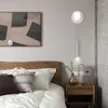 Candeeiro de parede quarto minimalista moderno cama LED sala de estar fundo com spot light iluminação criativa de ferro