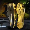 Safety Shoes Luxury Gold Soccer Shoes Man Long Spikes Football Boots Kids Outdoor Grass Cleats Turf Football Shoes Boys Training Soccer Boots 230707