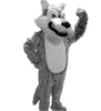 halloween Grey Wolf Mascot Costumes Cartoon Character Outfit Suit Xmas Outdoor Party Outfit Adult Size Promotional Advertising Clothings