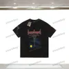 xinxinbuy 男性デザイナー tシャツ tシャツ 23ss 破壊された鉄塔インクジェット落書きプリント半袖綿女性白黒青 XS-2XL