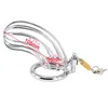 Male Chastity Equipment Stainless Steel Rooster Coop Male Metal Penis Ring Sex Toy Rooster Lock Bondage Adult Products