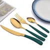 Dinnerware Sets 24Pcs Tableware Set Stainless Steel Knife Fork Spoon Western Flatware Wedding Cutlery