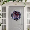 Decoratieve bloemen Amerikaanse vlagkrans Onafhankelijkheidsdag patriottische deur 16 inch voor tuinschoolarbeidsfront