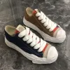 Designer shoes casual shoes New canvas shoes luxury MMY womens shoes lace sneakers white black pink brown new MMY Mason Mihara Yasuhiro shoelace frame size35-45