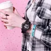 Relojes de pulsera, reloj Digital LED de moda para mujer, reloj deportivo informal electrónico para mujer, pulsera de silicona de lujo, reloj de pulsera, correa de regalo