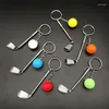 Porte-clés Mini modèle en alliage de métal Golf porte-clés pendentif compétition sportive prix Souvenir boule créative porte-clés en gros