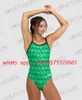 Costumi da bagno da donna Triangolo lineare Challenge Back Costume da bagno intero Competizione Allenamento Moda estiva Fitness Tight