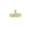 Men's Trendsetters Exaggerate Diamond Embellishments Money Letters Hanging Tags Pendants Necklaces Jewelry Accessories 230628