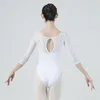Scenkläder Ankomst Hög kvalitet Sexig bomullsspets Kvinnor Vuxen Yoga Latin Ballroom Balett Dans Violett Leotards
