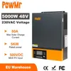 カージャンプスターターパワーPOWMRハイブリッド5KW 48V 220Vオフグリッドピュアサインウェーブインバーター5000W