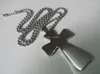 Hanger Kettingen 5st Gratis Ketting 1.6'' Tall Flat Cross Ketting Roestvrij Staal Voor Mannen Jongen Sieraden