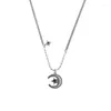 Chaînes S925 collier en argent Sterling pour femmes créatif rétro lune Hip Hop clavicule chaîne créativité bijoux en gros