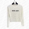 Herfst Winter Knits Top Vrouwen Designer Gebreide Tops Letter Jacquard Knitwear Casual Style Knitwears