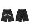 디자이너 Palms Palmangel Mens Shorts Menwomens 디자이너 짧은 바지 편지 인쇄 스트립 웨빙 캐주얼 5 포인트 각도 의류 여름 해변 의류 Blue Geen