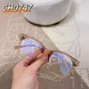 Fashion CH top sunglasses CH0747 Frame Plain Face Magic Glasses Net Red Same Style Slim Large Box Matching Myopia with original box Correct version high quality