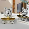 Objets décoratifs Figurines Graffiti Ours Statue Nordic Home Decor Salon Table Snacks Clés Plateau De Rangement Décoration Figurine T230710