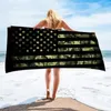 Tende da doccia Bandiera degli Stati Uniti Asciugamani da spiaggia Asciugamano oversize senza sabbia Tessuto in spugna leggero Oversize Super assorbente Asciugatura rapida