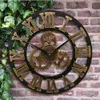 Wall Clocks Industrial Gear Wall Clock Decoration Vintage MDL Wall Clock Industrial Era Style Room Decoration Wall Art Decoration (Without Battery) Z230711