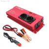 Jump Starter Car 6000W Peak DC 12V24V To AC 220V LED Display EU Plug Power Inverter Volts Converter Charger Inversor Transformer HKD230710